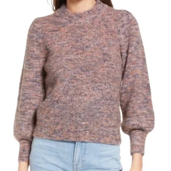 Madewell Sweaters - Madewell Space dyed Eaton puff sleeve sweater, Size S EUC